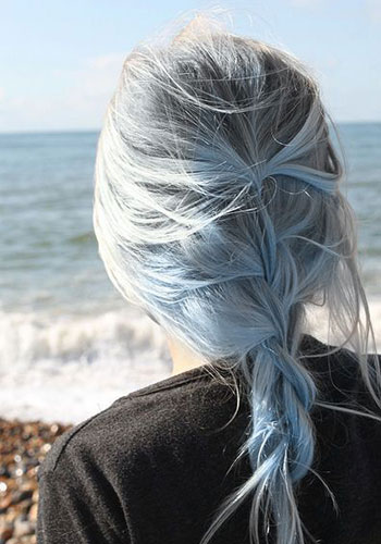 رنگ مو آبی روشن (baby blue) 