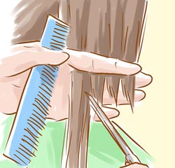 قیچی کردن زاویه‌دار نوک موهای کوتاه را فرا بگیرید