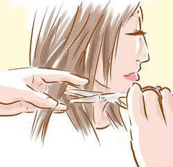 کوتاه کردن موی خشک