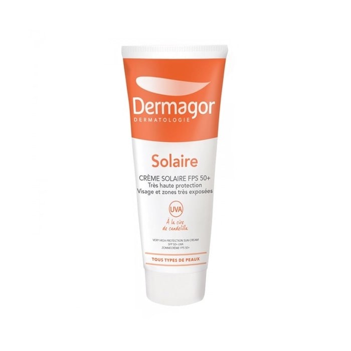 کرم ضد آفتاب بی رنگ مناسب پوست نرمال تا خشک Dermagor SPF50
