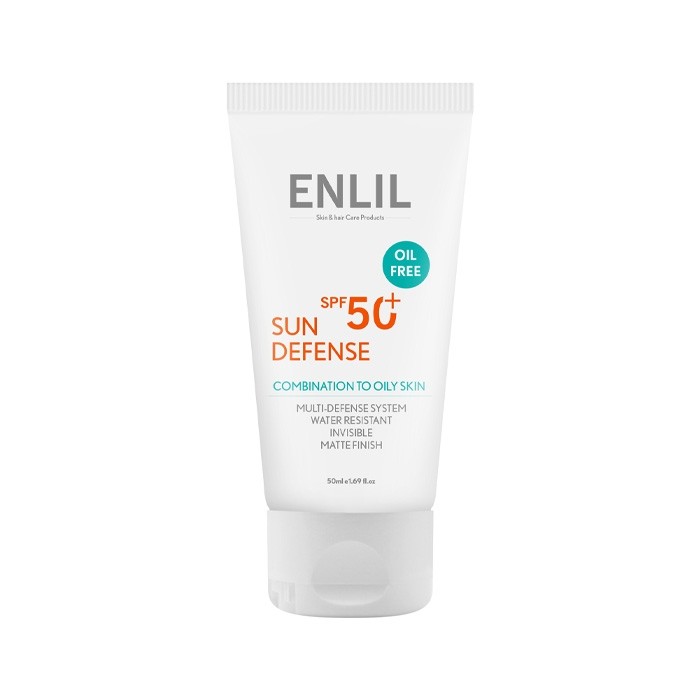کرم ضد آفتاب بی رنگ سان دیفنس مناسب پوست مختلط تا چرب ENLIL SPF50