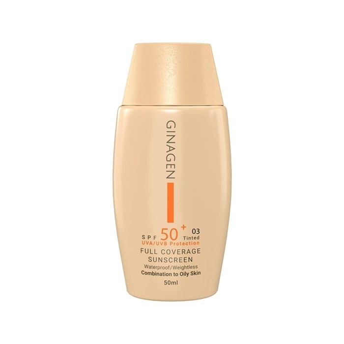 کرم ضد آفتاب رنگی پوست چرب شماره 03 Ginagen SPF50