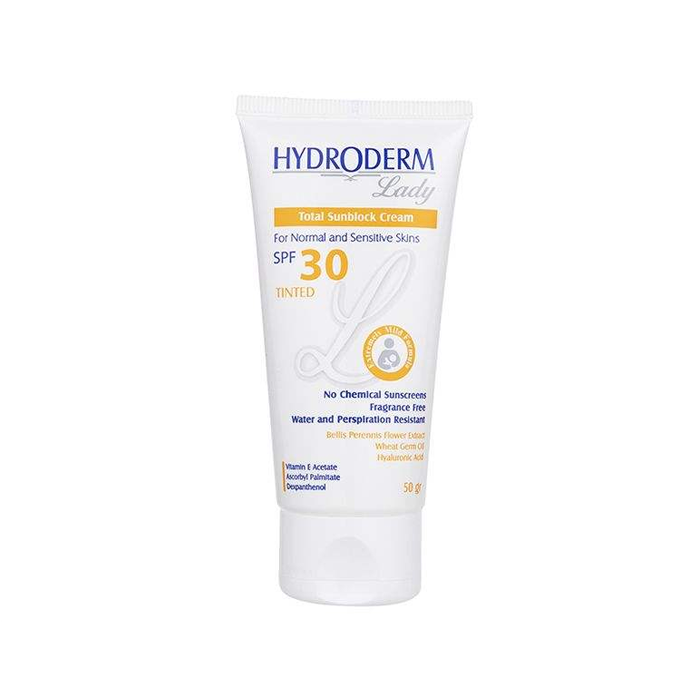 کرم ضد آفتاب رنگی پوست خشک و حساس HYDRODERM Lady SPF30