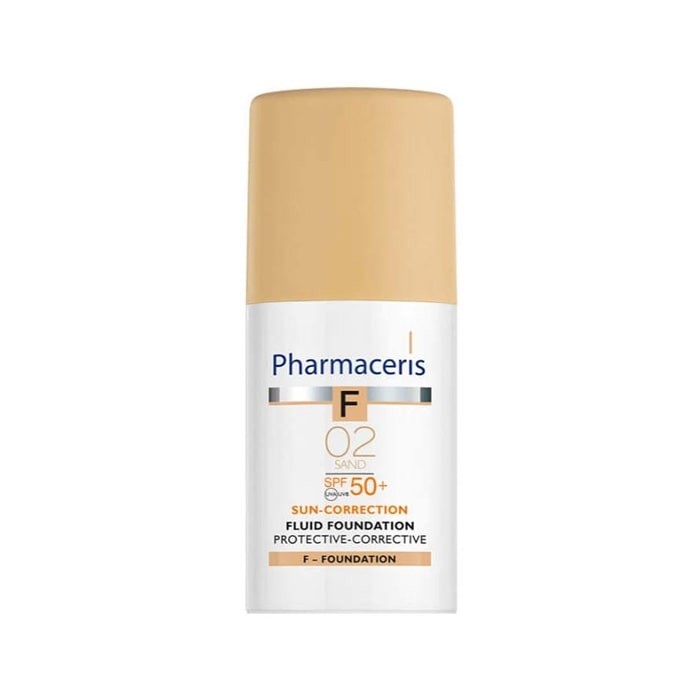 کرم پودر همراه با ضد آفتاب پروتکتیو کارکتیو شماره 02 Pharmaceris SPF50 (تاریخ انقضا 1404/05/08)