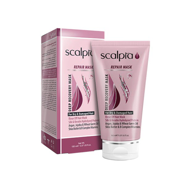 ماسک با آبکشی موی خشک و آسيب ديده Scalpia