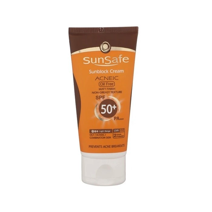 كرم ضد آفتاب فاقد چربی مناسب پوست چرب و مختلط بژ روشن SunSafe SPF35