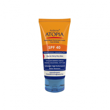 کرم ضد آفتاب رطوبت رسان صورت و بدن درای ریلیف Ardene ATOPIA SPF40