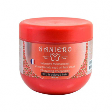 ماسک مو فاقد سولفات محافظ و ترمیم کننده مو روغن هسته انار GANIERO 500ml