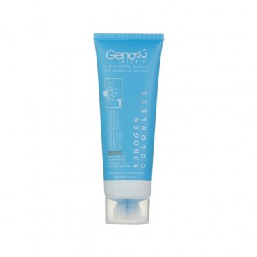 کرم ضد آفتاب بی رنگ مخصوص پوست نرمال و خشک Geno Biotic