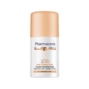 کرم پودر همراه با ضد آفتاب پروتکتیو کارکتیو شماره 01 Pharmaceris SPF50
