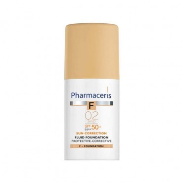کرم پودر همراه با ضد آفتاب پروتکتیو کارکتیو شماره 02 Pharmaceris SPF50 (تاریخ انقضا 1404/09/09)