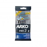 تیغ یکبار مصرف دو لبه صابون دار 3 عددی ARKO