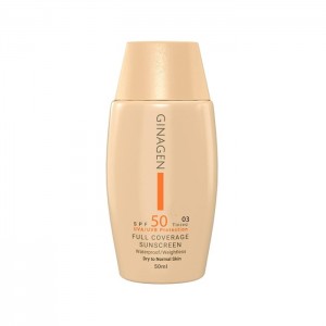 کرم ضد آفتاب رنگی پوست معمولی تا خشک 03 با Ginagen SPF50