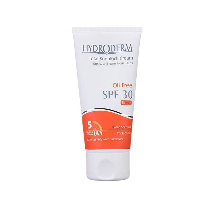 کرم ضد آفتاب رنگی فاقد چربی Hydroderm SPF 30