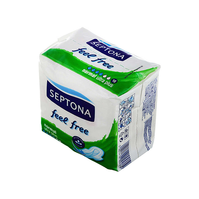 نوار بهداشتی نرمال 4 قطره سبز 10 عددی SEPTONA