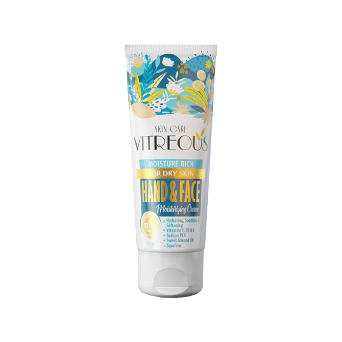 كرم مرطوب کننده دست و صورت برای پوست‌ خشک Vitreous 50ml