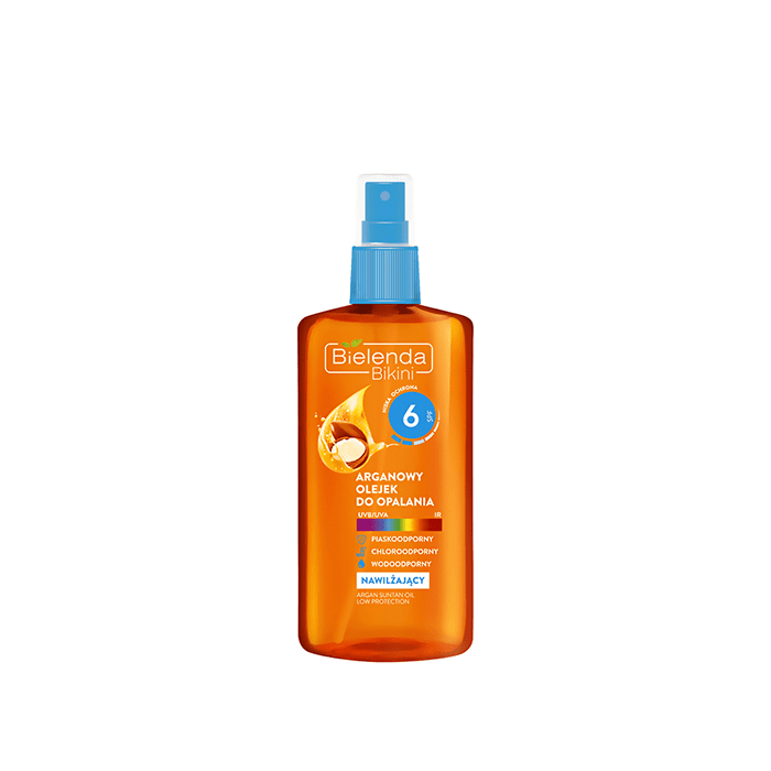 روغن آفتاب برنزه کننده بدن حاوی روغن آرگان با Bielenda SPF 6