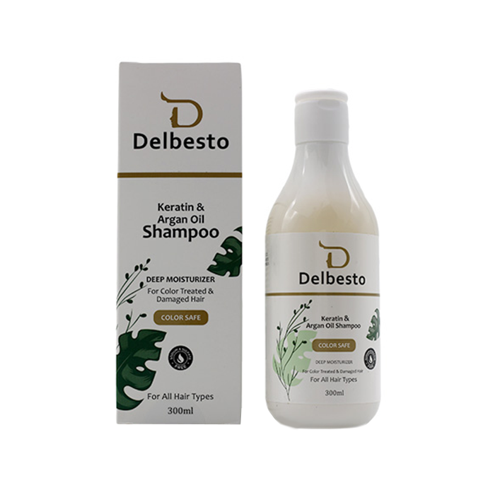 شامپو کراتین و روغن آرگان Delbesto 300ml