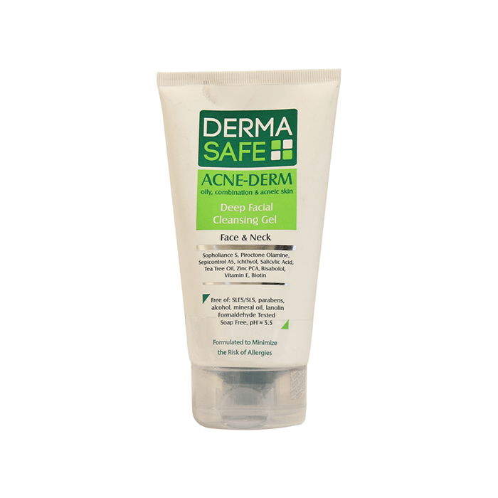 ژل شستشوی صورت مناسب پوست های چرب و آکنه ای DERMASAFE