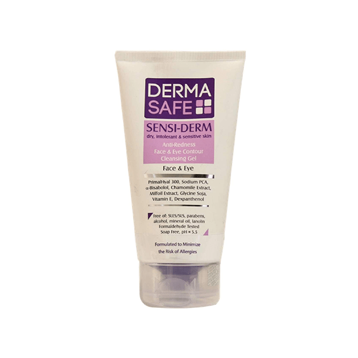 ژل شستشوی صورت و اطراف چشم سنسی درم DERMASAFE