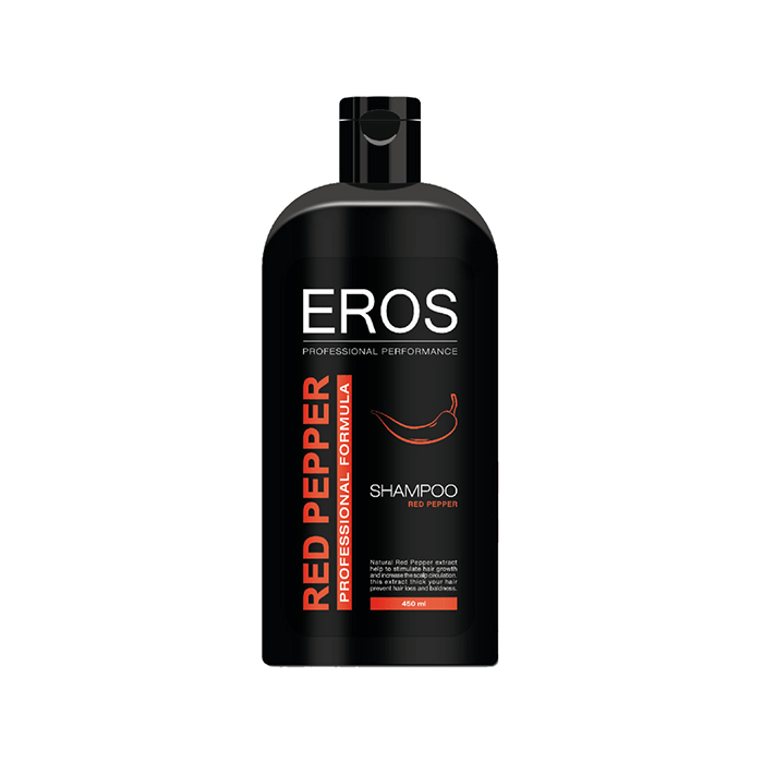 شامپو حاوی عصاره طبیعی فلفل قرمز Eros