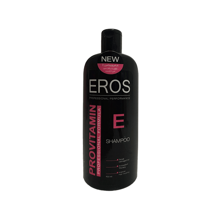شامپو تقویت کننده مو حاوی ویتامین ای Eros