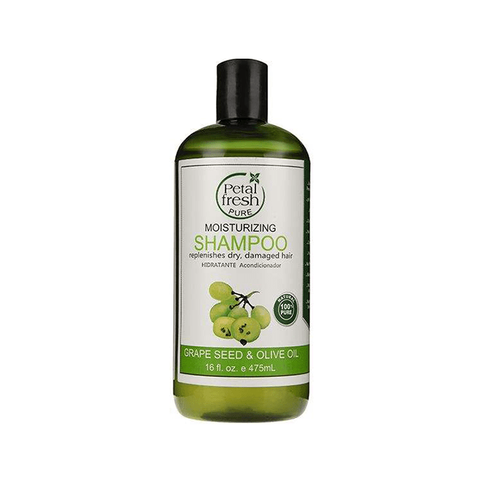 شامپو مرطوب کننده مو با عصاره هسته انگور و روغن زیتون Petal Fresh 475ml