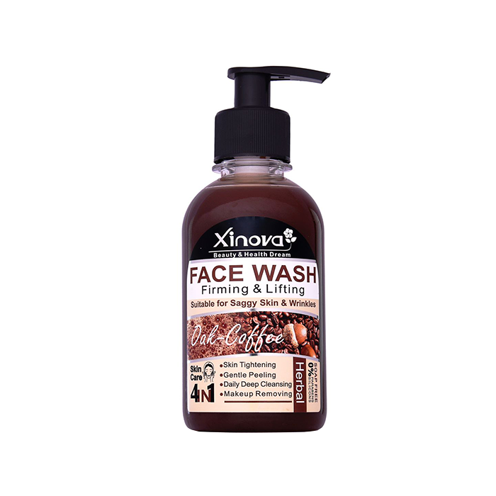 ژل شستشوی صورت سفت کننده و لیفتینگ قهوه و بلوط xinova 250ml