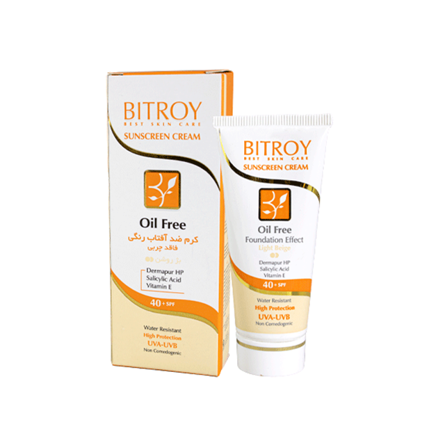 کرم ضد آفتاب فاقد چربی بژ روشن BITROY SPF40