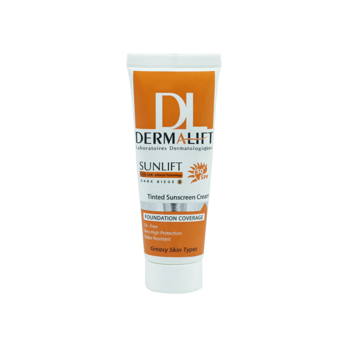 کرم ضد آفتاب رنگی پوست چرب  DERMALIFT SPF 50