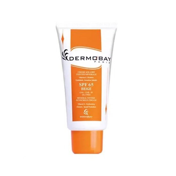 کرم ضد آفتاب مینرال رنگی فاقد چربی DERMOBAY SPF65