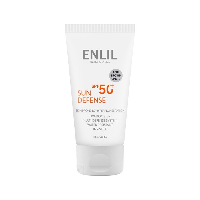 کرم ضد آفتاب بی رنگ سان دیفنس مناسب پوست مستعد لک ENLIL SPF50