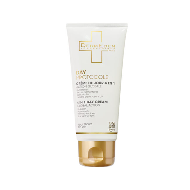 کرم روز 4 در 1 مناسب پوست خشک DERMEDEN SPF50