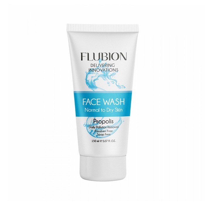 ژل شستشوی صورت مخصوص پوست نرمال و خشک FLUBION