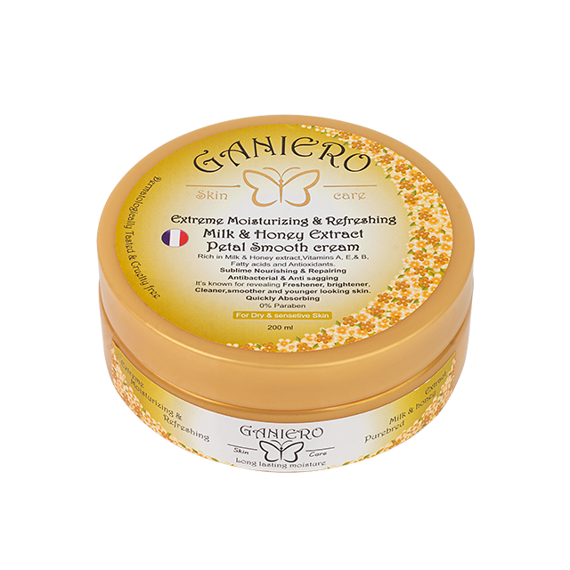 کرم مرطوب کننده با عصاره شیر و عسل GANIERO 200ml