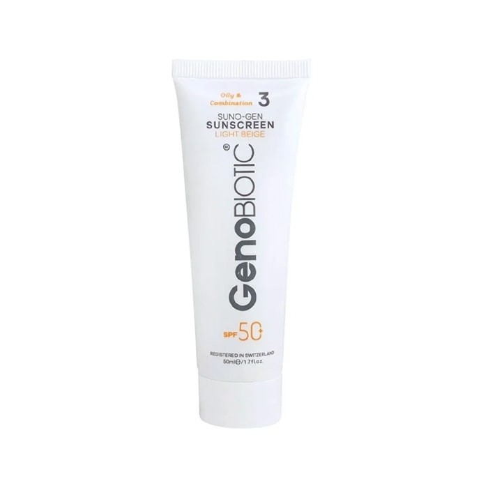 کرم ضد آفتاب مخصوص پوست چرب بژ روشن Geno Biotic