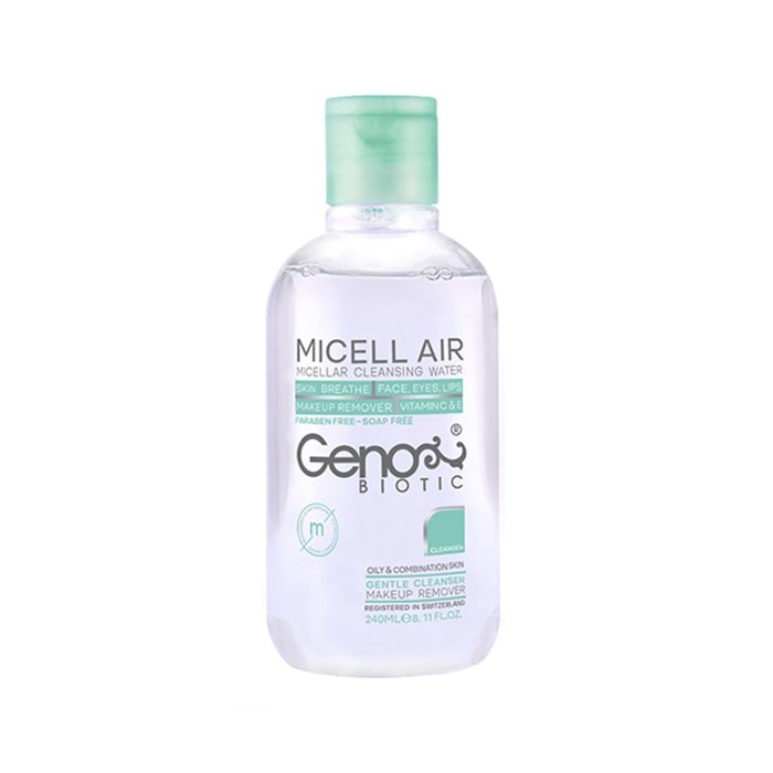 محلول پاک کننده آرایش میسلار واتر مناسب پوست چرب و مختلط Geno Biotic