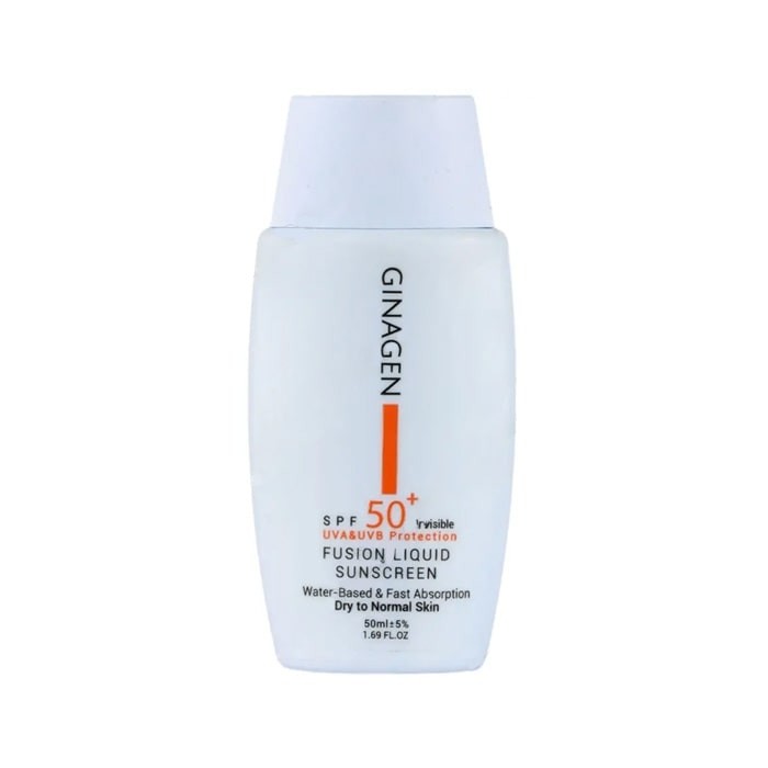 کرم ضد آفتاب بی رنگ پوست معمولی تا خشک با Ginagen SPF50