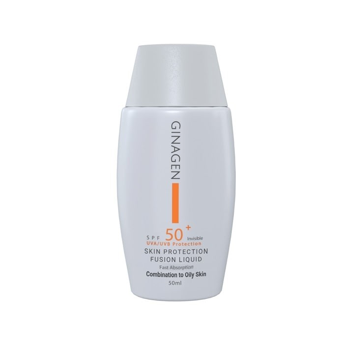 کرم ضد آفتاب بی رنگ پوست چرب Ginagen SPF50 (جعبه باز)