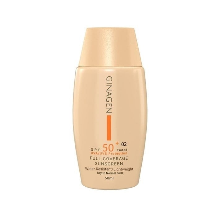 کرم ضد آفتاب رنگی پوست معمولی تا خشک 02 با Ginagen SPF50