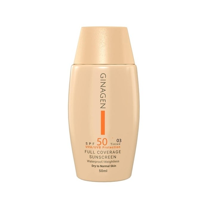 کرم ضد آفتاب رنگی پوست معمولی تا خشک 03 با Ginagen SPF50