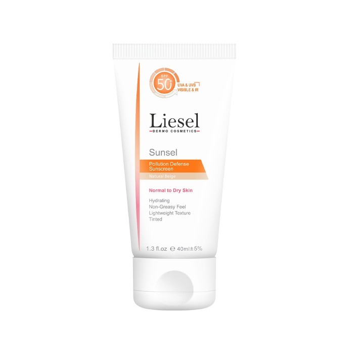 کرم ضد آفتاب بژ طبیعی مناسب پوست نرمال تا خشک Liesel SPF50
