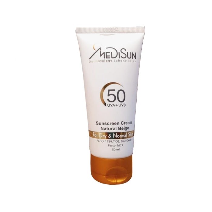 کرم ضد آفتاب رنگی مناسب پوست معمولی و خشک Medisun SPF50