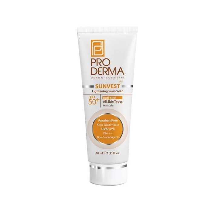 کرم ضد آفتاب و روشن کننده بی رنگ سان وست PRODERMA