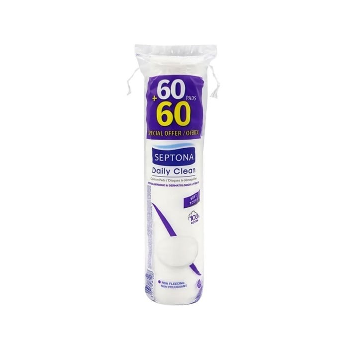 پد آرايشی گرد 60+60 عددی Septona