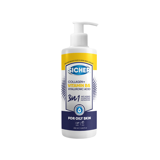 کرم آبرسان پمپی 3 در 1 مناسب پوست چرب Sicher 250ml