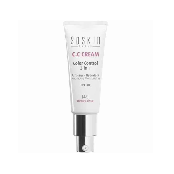 سی سی کرم رنگی 3 در 1 با SOSKIN SPF30