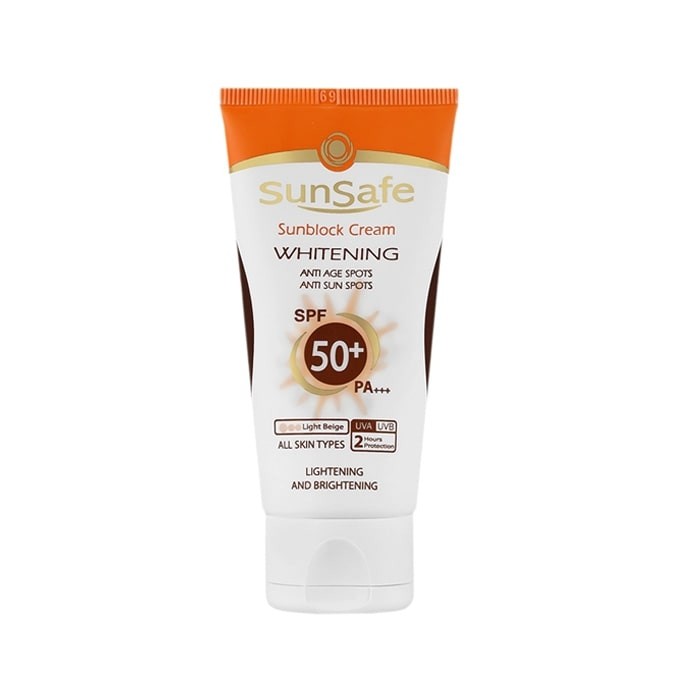 كرم ضد آفتاب روشن كننده مناسب انواع پوست SunSafe SPF50