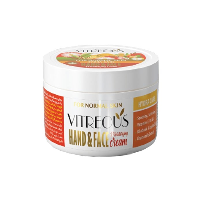 كرم مرطوب کننده دست و صورت مناسب پوست های معمولی Vitreous 200ml