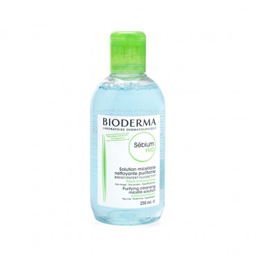 محلول پاک کننده آرایش و آلودگی میسلارسبیوم مناسب پوست چرب و مختلط BIODERMA H2O